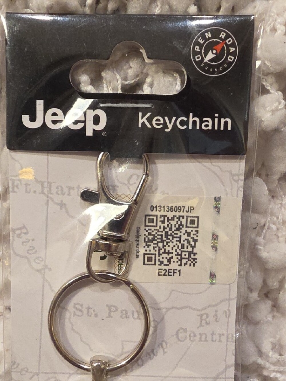 Jeep Red Logo Keychain with Silver Clip - Picture 2 of 9